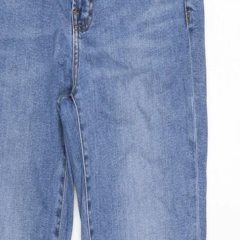 Gap Mens Blue Cotton Tapered Jeans Size 24 in L28 in Extra-Slim Zip
