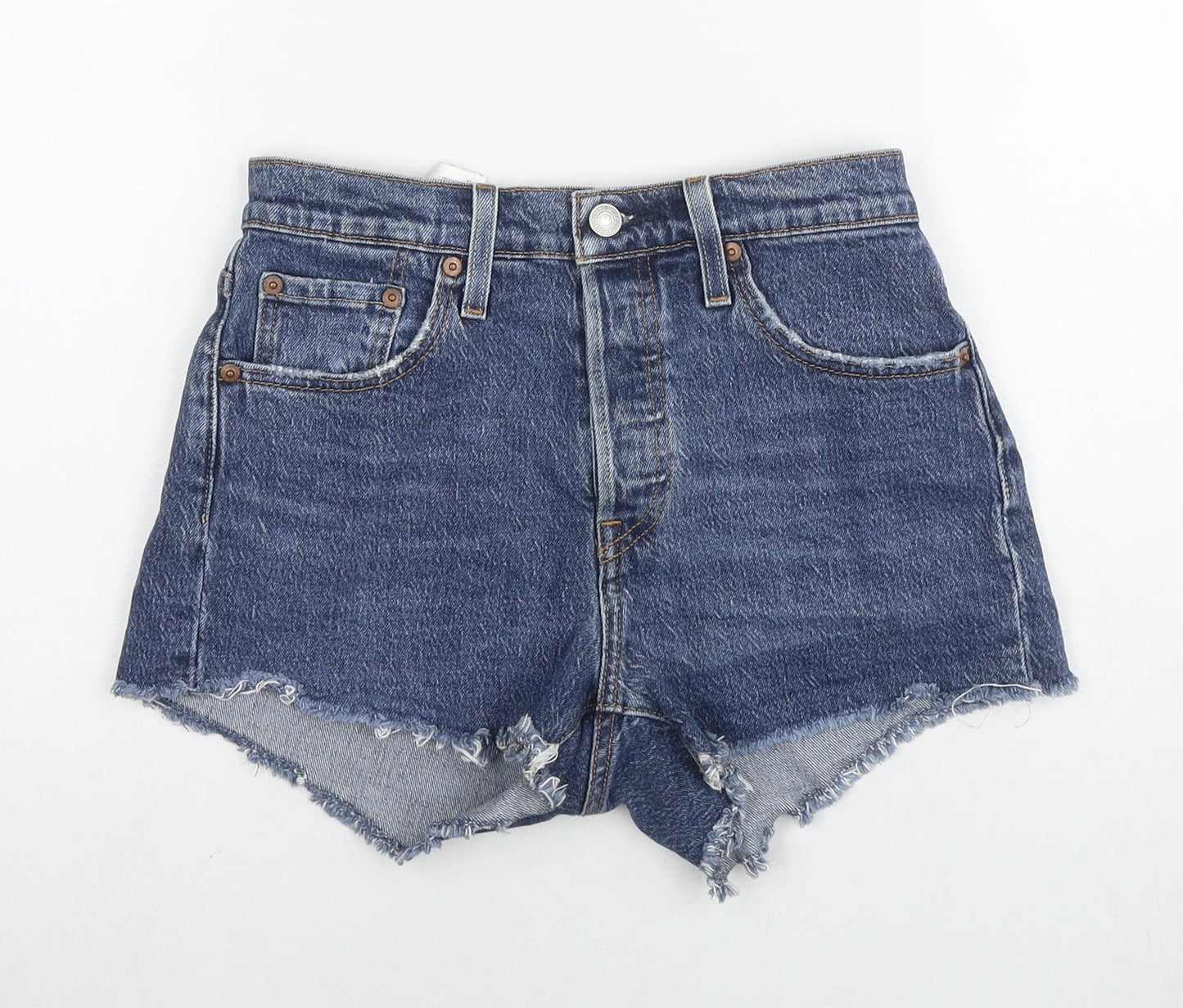 Levi's Womens Blue Cotton Cut-Off Shorts Size 25 in L3 in Regular Zip