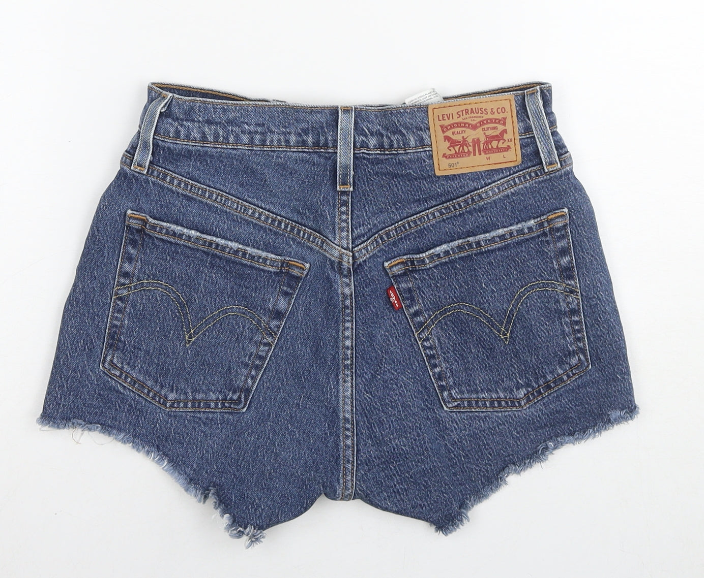 Levi's Womens Blue Cotton Cut-Off Shorts Size 25 in L3 in Regular Zip
