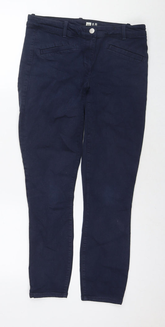Gap Womens Blue Cotton Cropped Jeans Size 8 L26 in Regular Zip