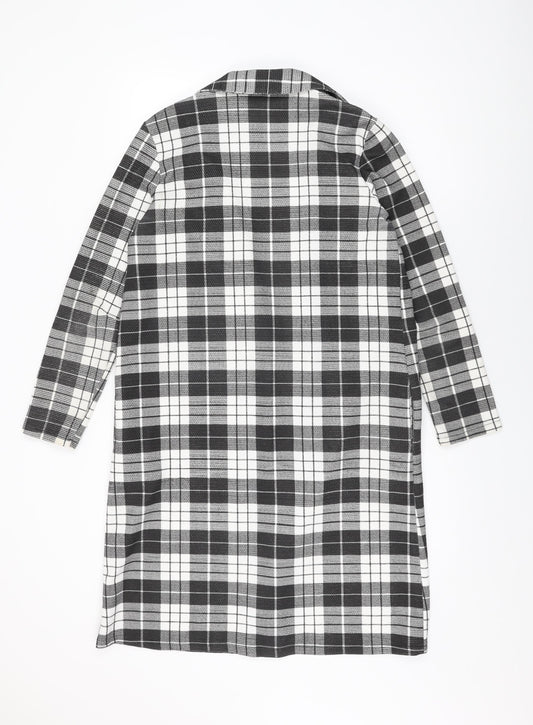 Love Womens Black Geometric Jacket Coat Size S