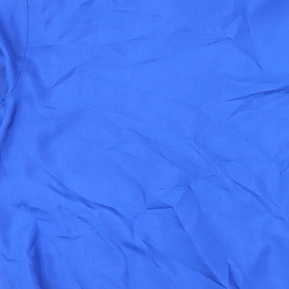 St Michael Womens Blue Polyester Basic Button-Up Size 12 Collared