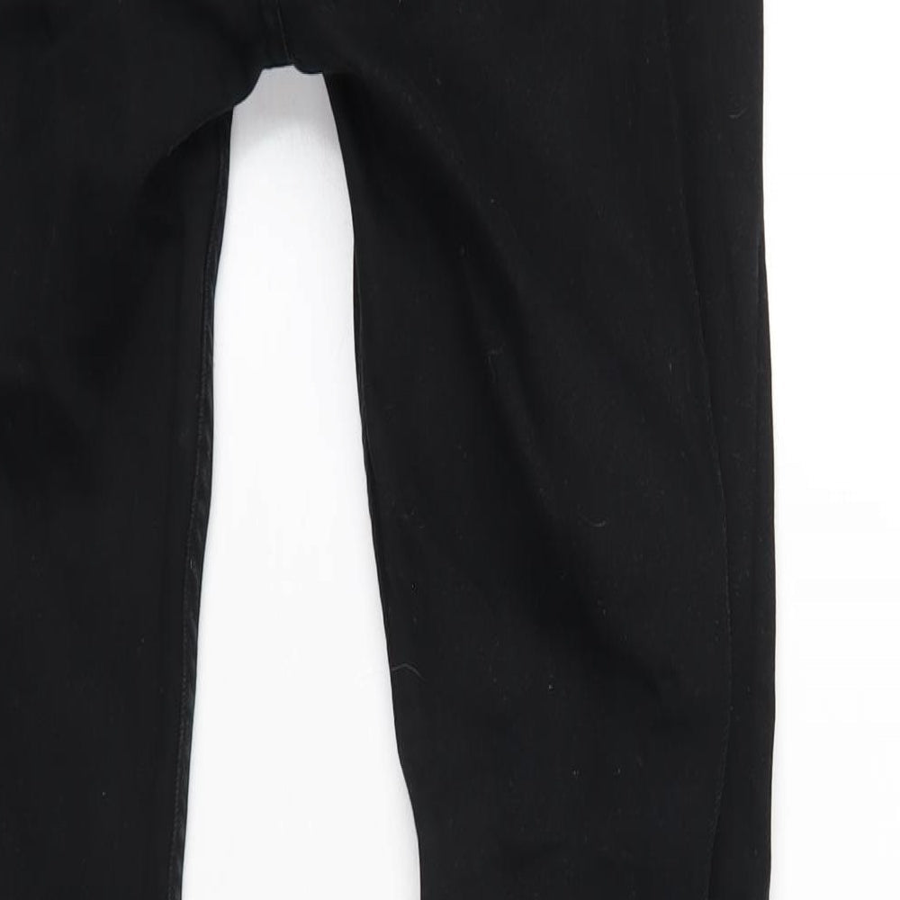 Topman Mens Black Cotton Skinny Jeans Size 30 in L31 in Regular Zip