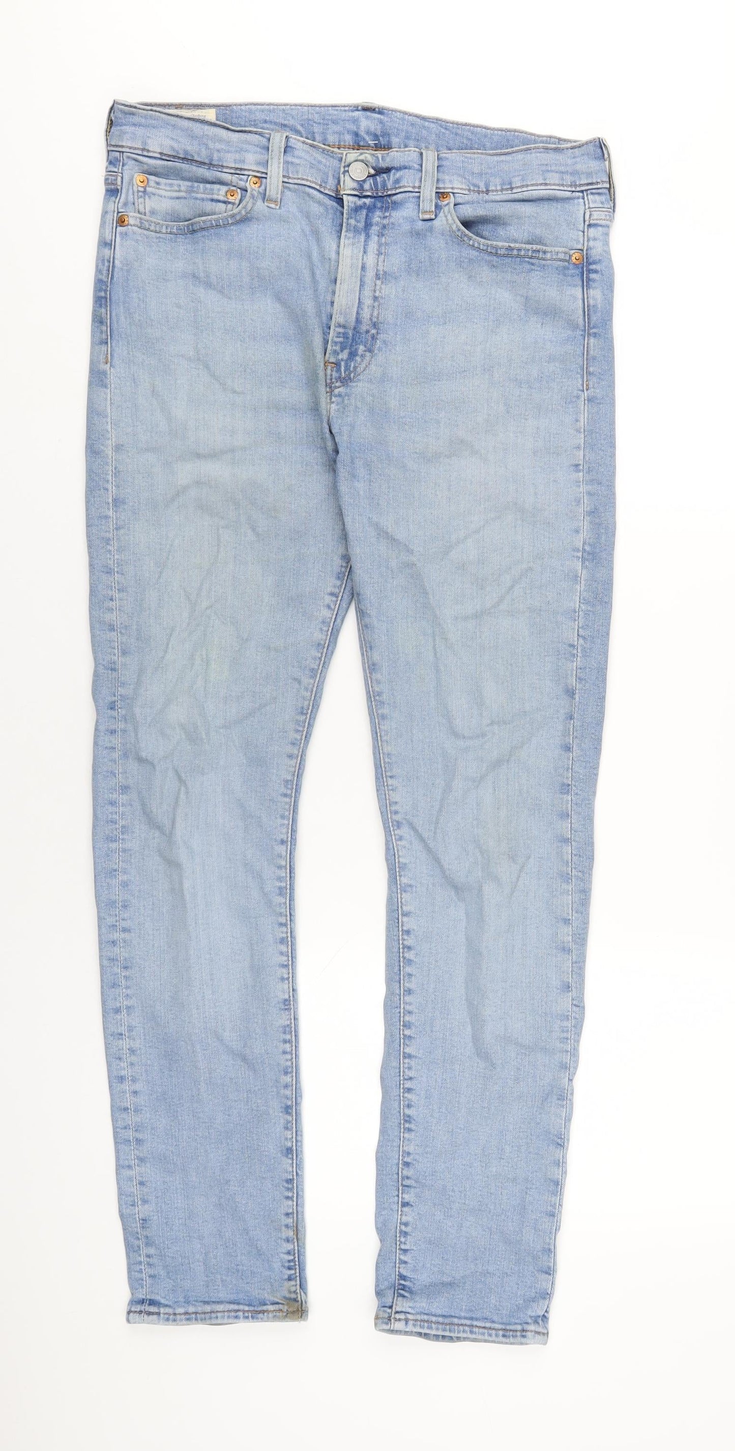 Levi's Mens Blue Cotton Skinny Jeans Size 33 in L32 in Regular Zip