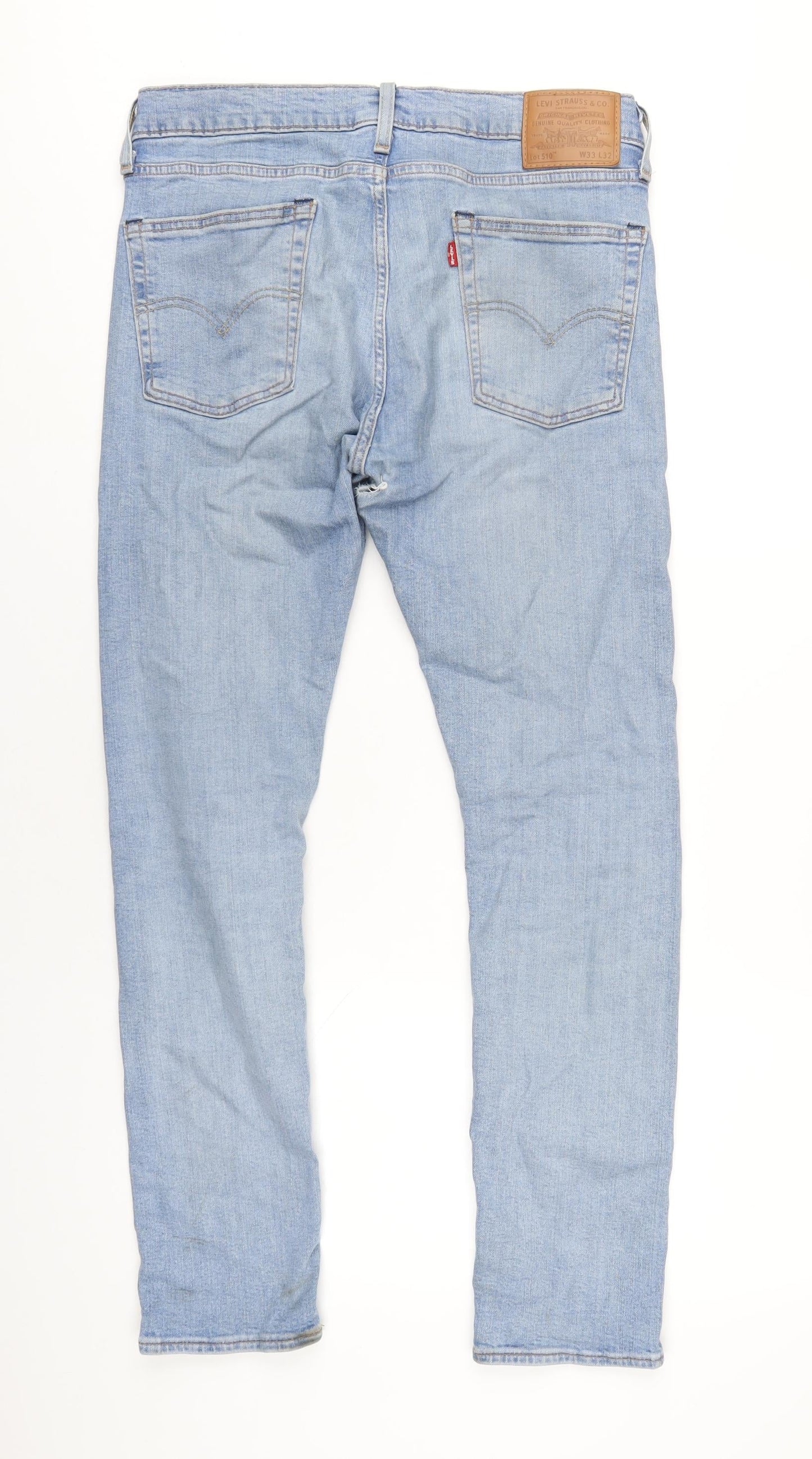 Levi's Mens Blue Cotton Skinny Jeans Size 33 in L32 in Regular Zip