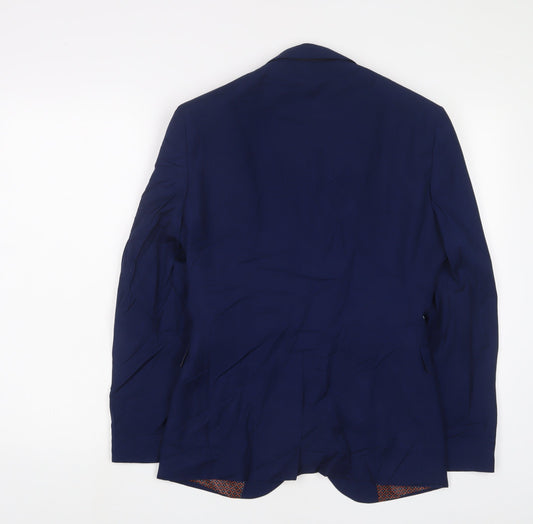 NEXT Mens Blue Polyester Jacket Suit Jacket Size 34 Regular