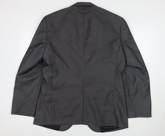 NEXT Mens Grey Polyester Jacket Suit Jacket Size 42 Regular