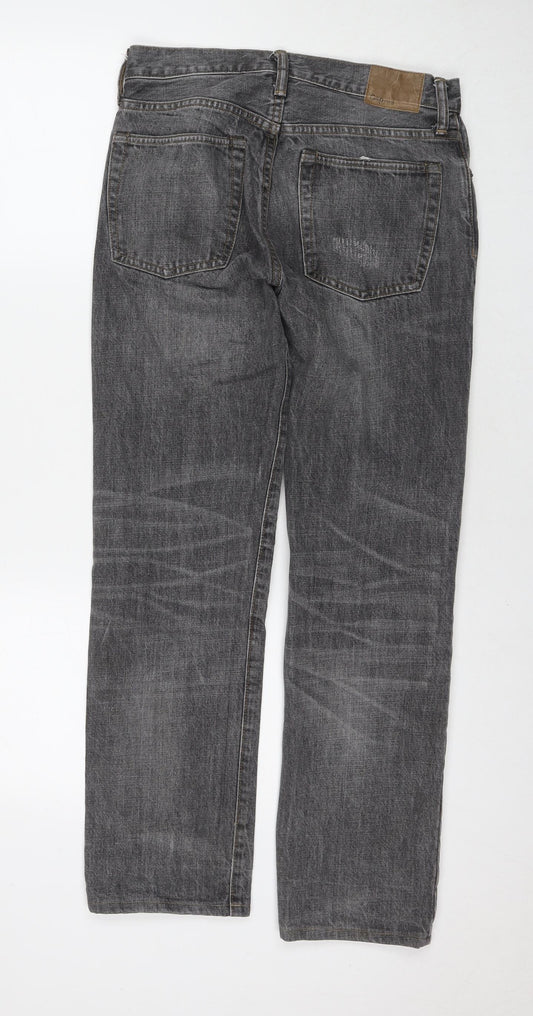 Gap Mens Grey Cotton Straight Jeans Size 28 in L32 in Regular Zip