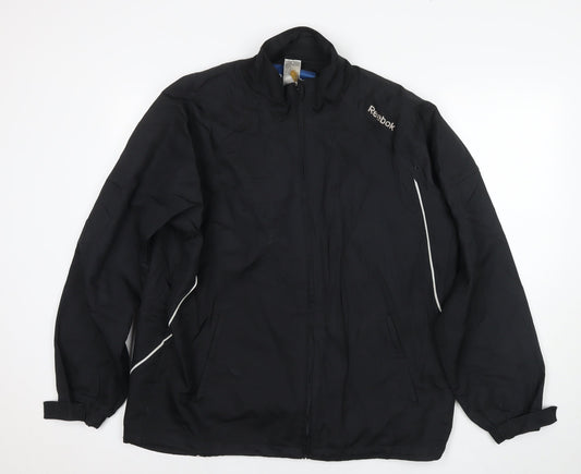 Reebok Mens Black Jacket Size L Zip