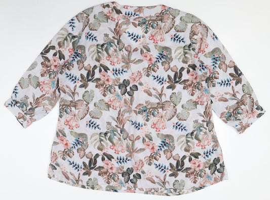Atlas for Women Floral Tunic Blouse, Multicoloured, Size 27