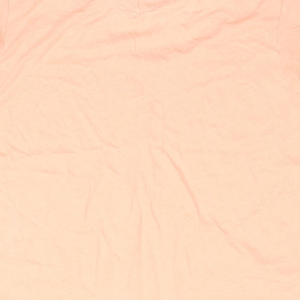 Jack Wills Womens Pink Cotton Basic T-Shirt Size 12 Round Neck - JW Print