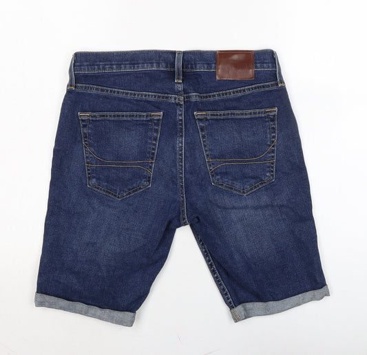 Hollister Womens Black Cotton Boyfriend Shorts Size 30 in L10 in Regular Zip