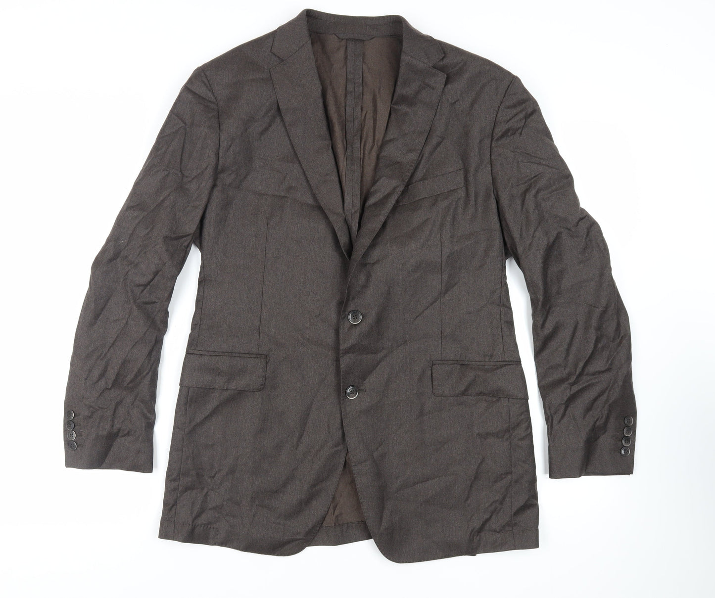 Hackett London Mens Grey Wool Jacket Blazer Size 44 Regular