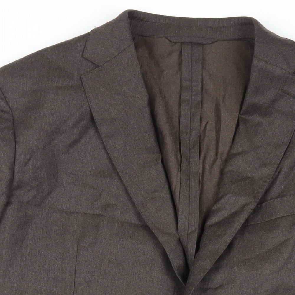 Hackett London Mens Grey Wool Jacket Blazer Size 44 Regular