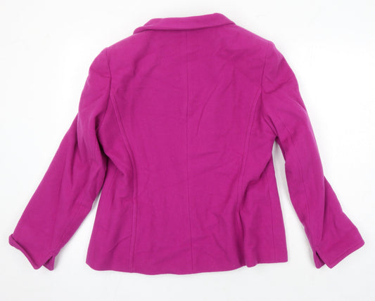 Gray & Osbourn Womens Pink Overcoat Coat Size 16