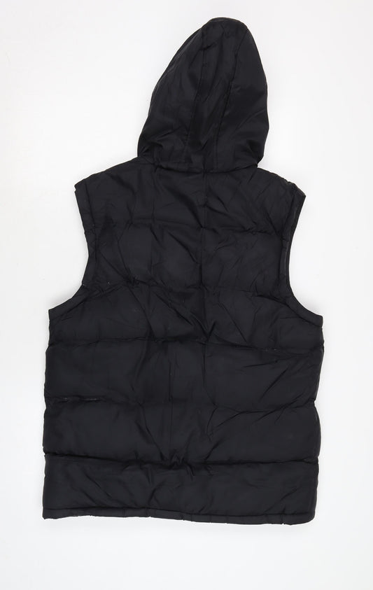 Lambretta Mens Black Gilet Waistcoat Size XL Zip