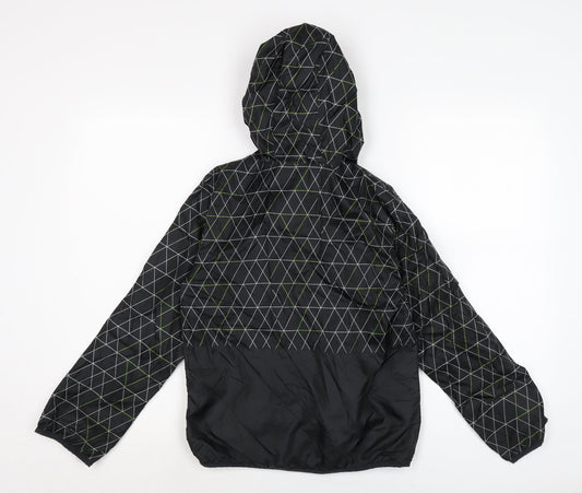 Urban Outwear Boys Black Rain Coat Coat Size 9-10 Years Zip