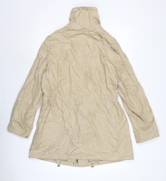 Bonita Womens Beige Rain Coat Jacket Size L Zip