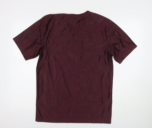 Divided by H&M Mens Brown Polyester T-Shirt Size XS V-Neck