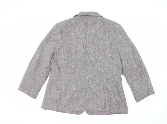 BHS Womens Purple Jacket Blazer Size 18 Button