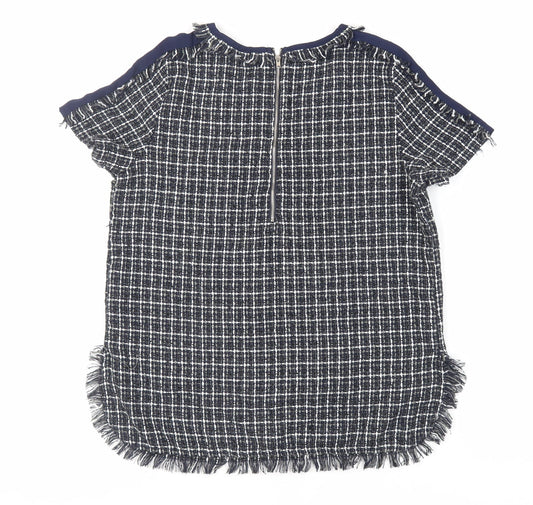 Womens UK Size M Kilibbi Blue Polyester Blouse
