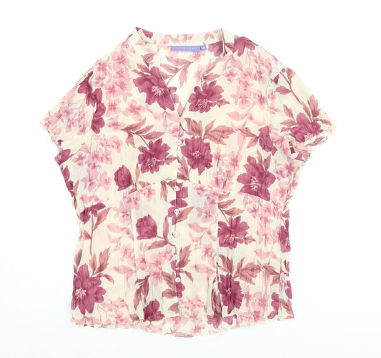 Womens UK Size 16 Autonomy Pink Polyester Blouse