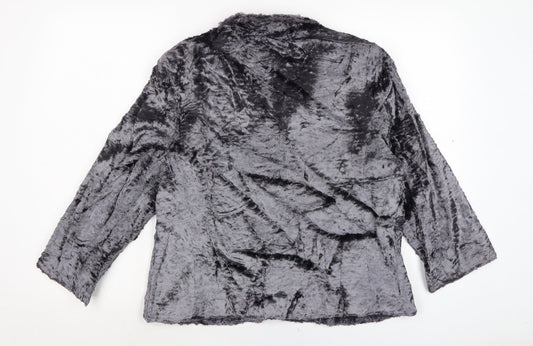 NEXT Womens Grey Jacket Size 14 Snap