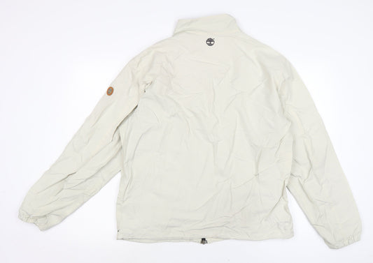 Timberland Mens Ivory Anorak Jacket Size S Zip