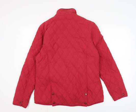 Jack Murphy Womens Pink Quilted Jacket Size 10 Snap