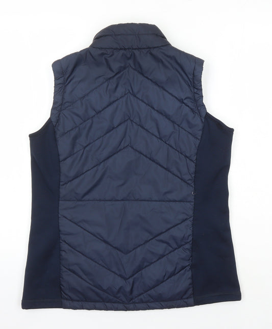 Green Lamb Womens Blue Herringbone Gilet Waistcoat Size 14
