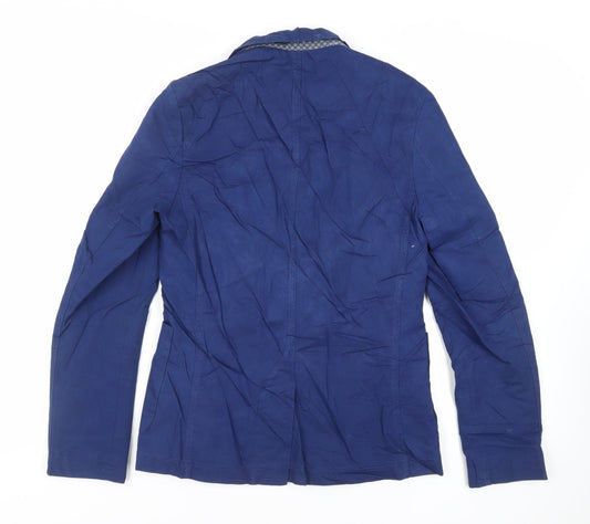 Burton Mens Blue Cotton Jacket Blazer Size 36 Regular