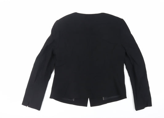 LUISA CERANO Womens Black Jacket Blazer Size 16 Button