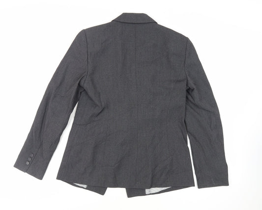 Marks and Spencer Womens Grey Jacket Blazer Size 12 Button
