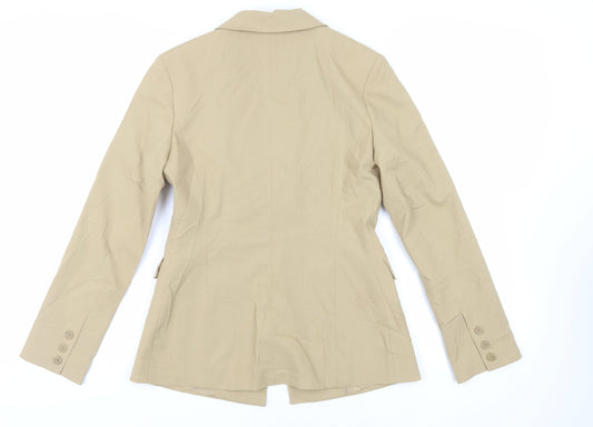 Mexx Womens Beige Jacket Blazer Size 6 Button