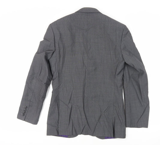 Marks and Spencer Mens Grey Polyester Jacket Suit Jacket Size 34 Regular