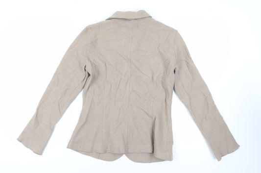 Marks and Spencer Womens Beige Jacket Blazer Size 14 Button