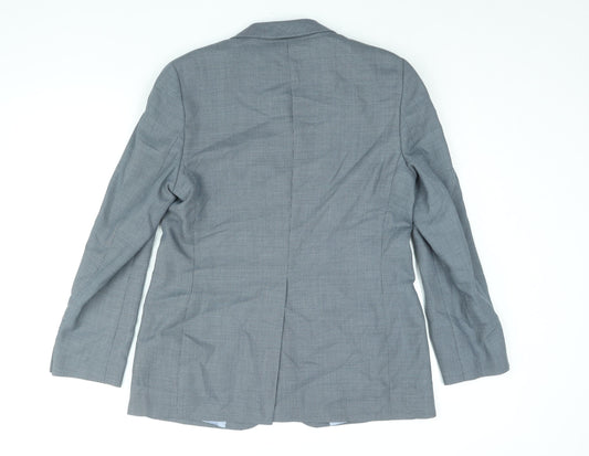 Marks and Spencer Womens Blue Jacket Blazer Size 12 Button