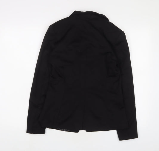 H&M Womens Black Jacket Blazer Size 12 Button