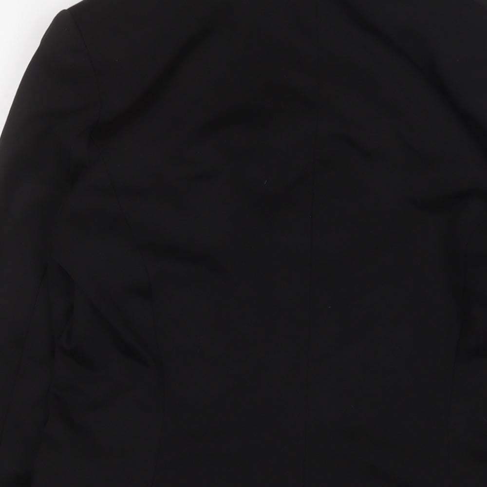 H&M Womens Black Jacket Blazer Size 12 Button