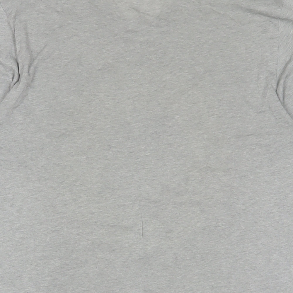 Hollister Mens Grey Polyester T-Shirt Size S Crew Neck
