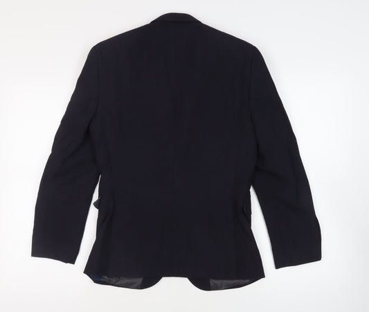 NEXT Mens Blue Polyester Jacket Suit Jacket Size 36 Regular