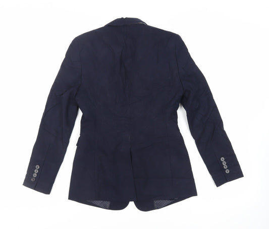 NEXT Womens Blue Jacket Blazer Size 6 Button