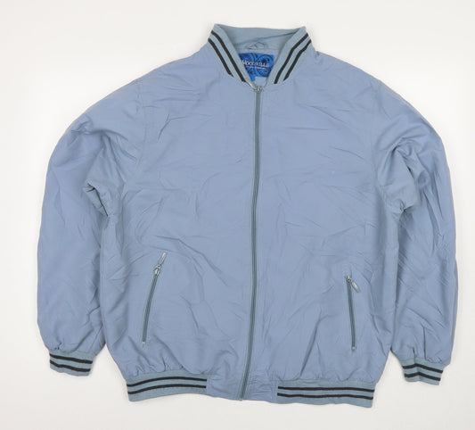 Woodville Mens Blue Bomber Jacket Jacket Size S Zip
