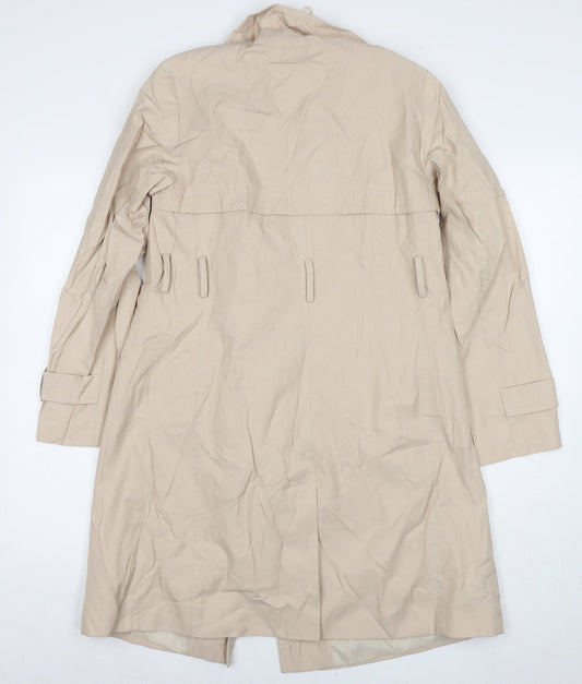 Dorothy Perkins Womens Beige Trench Coat Coat Size 8 Button