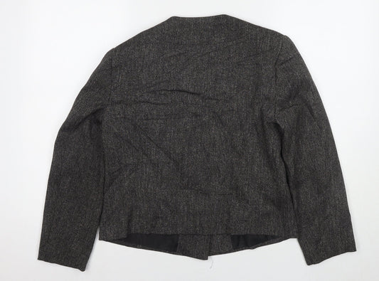 M&Co Womens Grey Jacket Blazer Size 12 Button