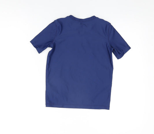 Gap Boys Blue Polyester Basic T-Shirt Size S Round Neck Pullover - Shark, Swim Top