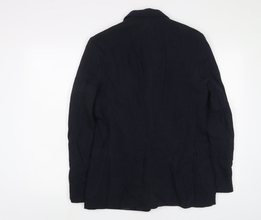 Zara Mens Blue Polyester Jacket Suit Jacket Size 36 Regular