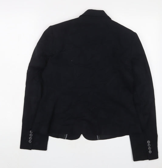 Marks and Spencer Womens Black Jacket Blazer Size 12 Button