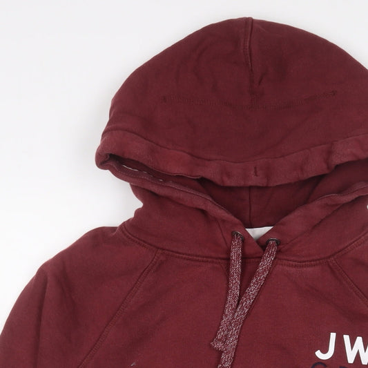 Jack Wills Womens Red Camel Pullover Hoodie Size 14 Pullover