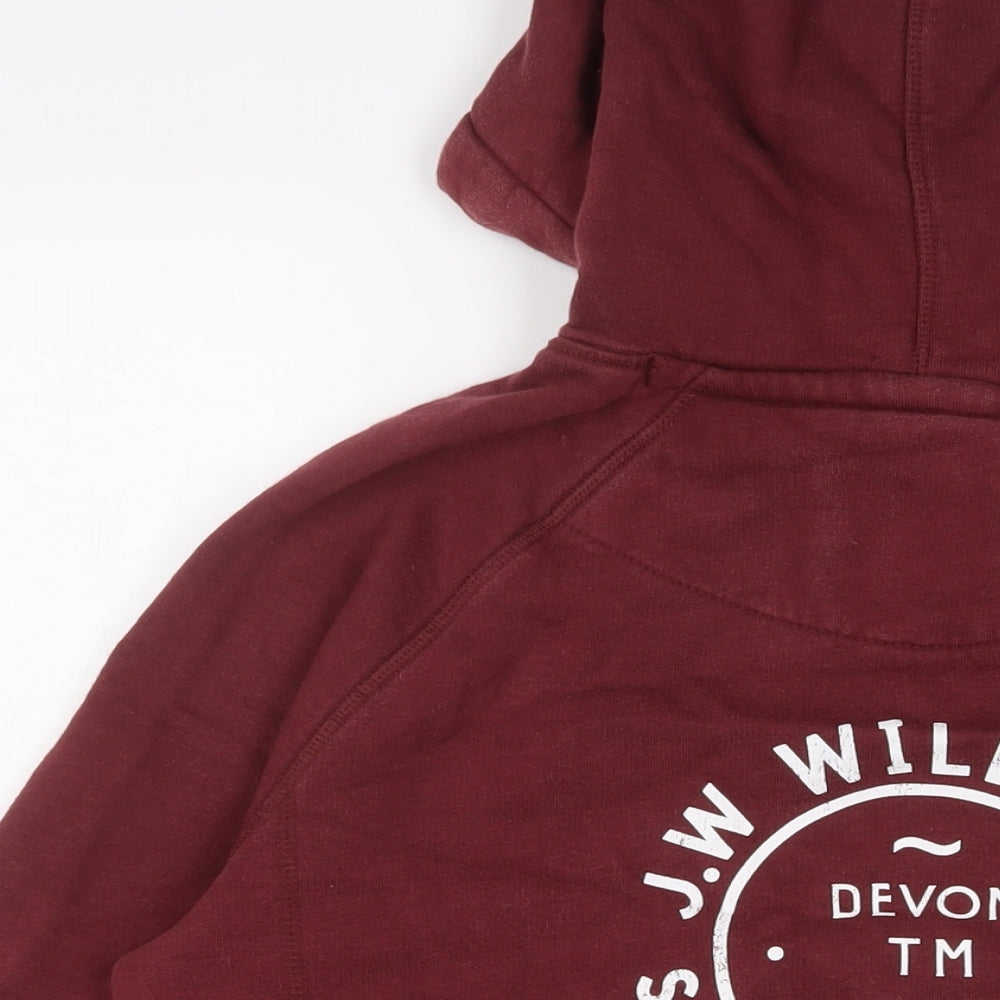 Jack Wills Womens Red Camel Pullover Hoodie Size 14 Pullover